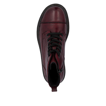 Rieker Ladies Biker Boot Burgundy 78202-35