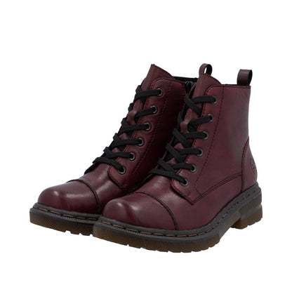 Rieker Ladies Biker Boot Burgundy 78202-35