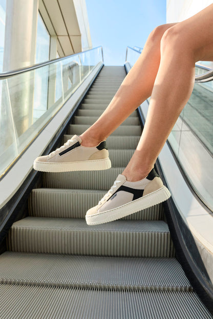 Rieker Revolution Trainer Platform Trainer Beige/Black N9900-60