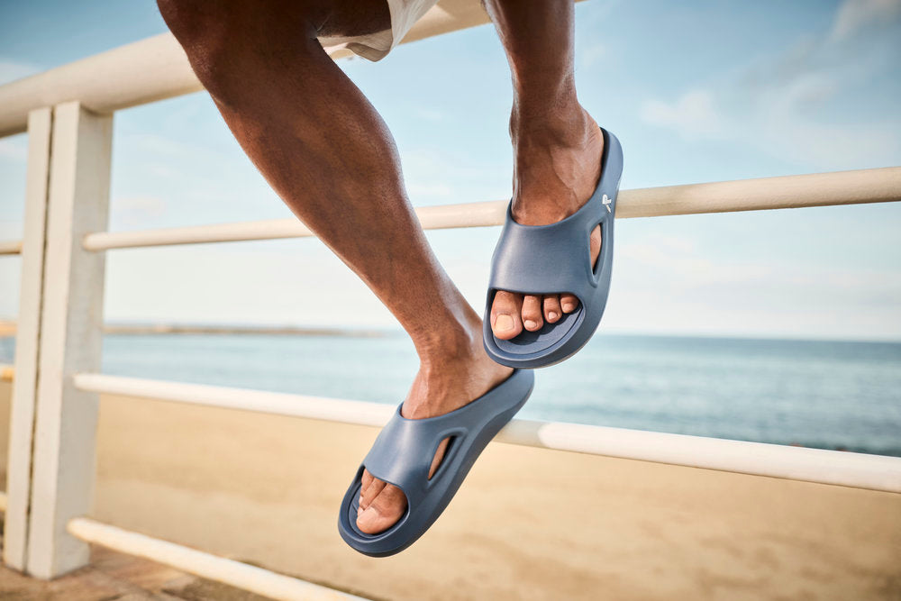 Rieker Mule Slider Sandal Navy U3450