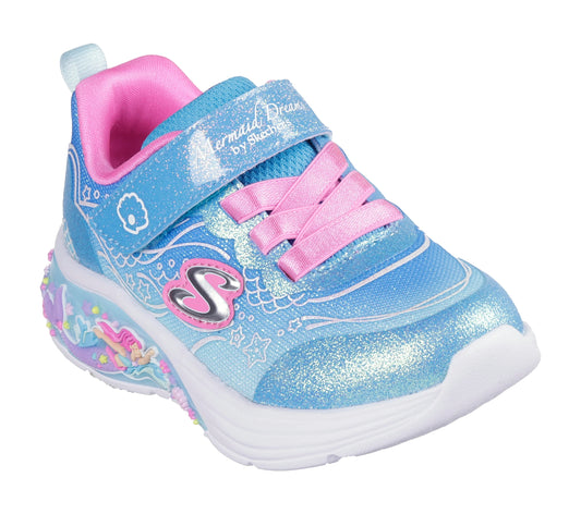 Skechers Mermaid My Dreamer Girls Runner Blue Metallic 303061N