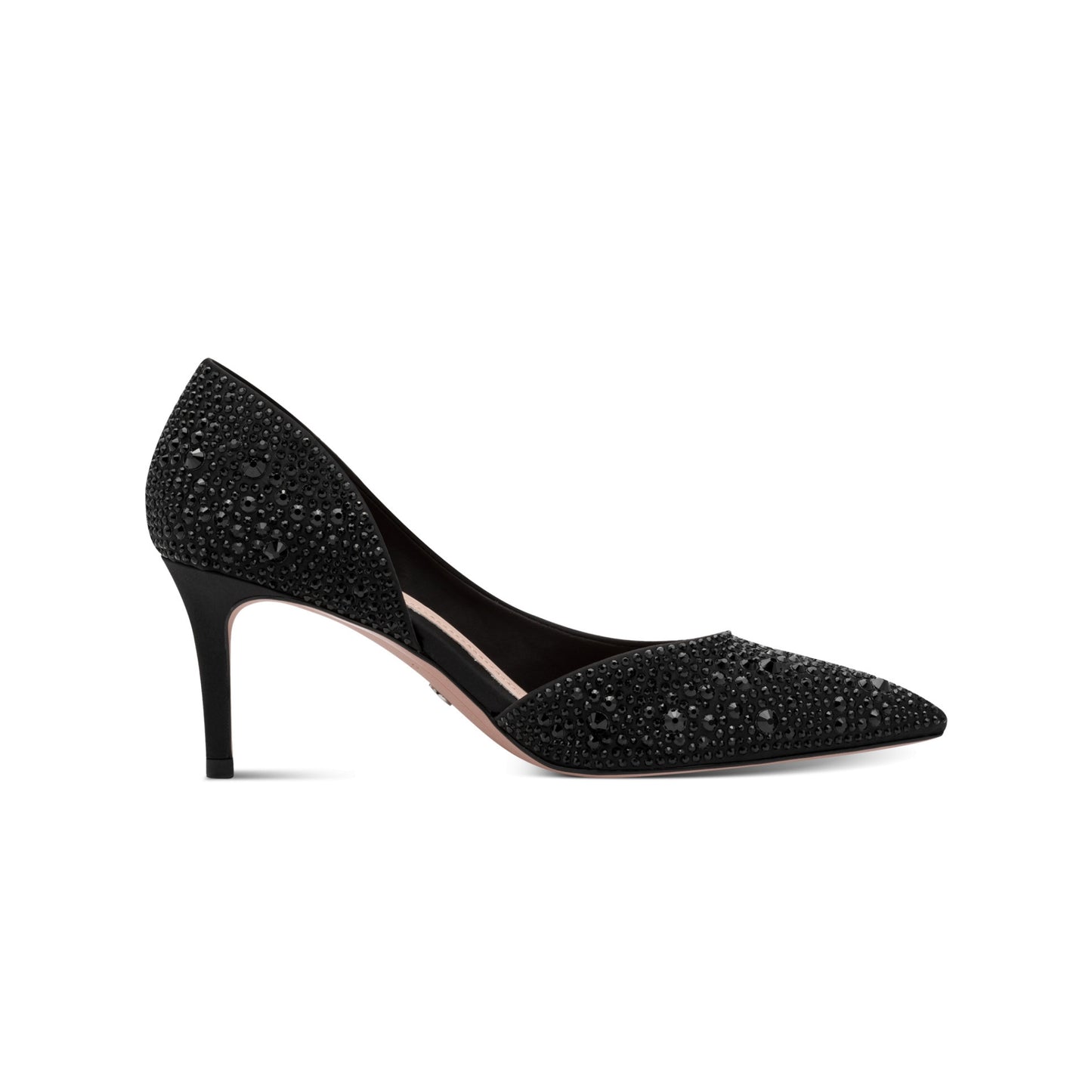 Tamaris Pointed Toe Diamante Heels - Black Glam