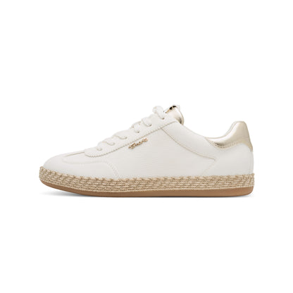 Tamaris Trainer Espadrille Sole White Gold 23641-46