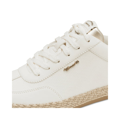 Tamaris Trainer Espadrille Sole White Gold 23641-46
