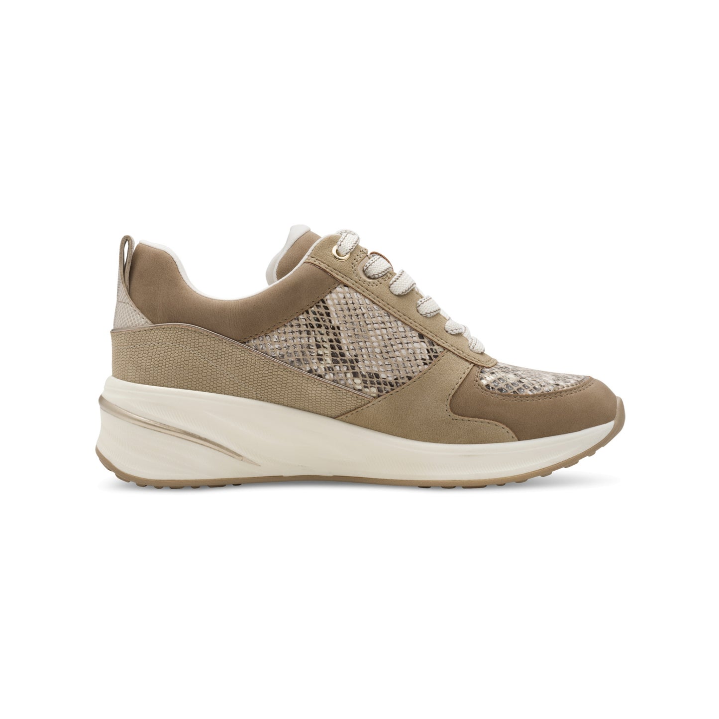 Tamaris Wedge Trainer Beige Snake 23754-45