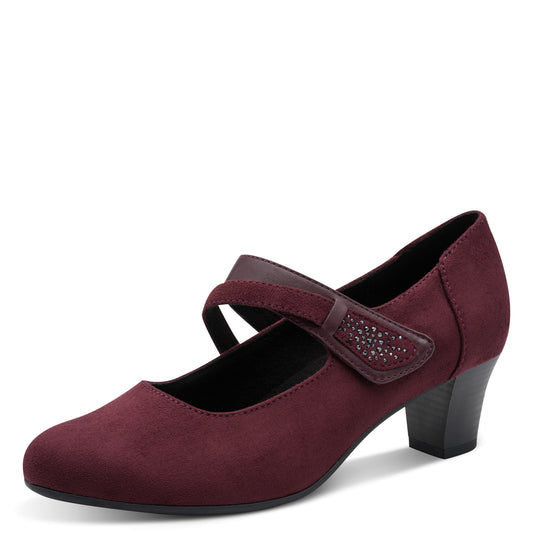 Jana Mid Block Heel Mary Jane Strap Shoe 24464-42