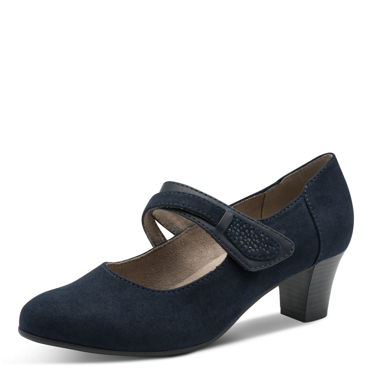 Jana Mid Block Heel Mary Jane Strap Shoe 24464-42