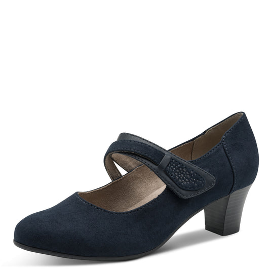 Jana Mid Block Heel Mary Jane Strap Shoe 24464-42