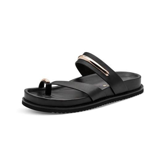 Tamaris Sandal Toe Post Sandal Black Gold 27415-46