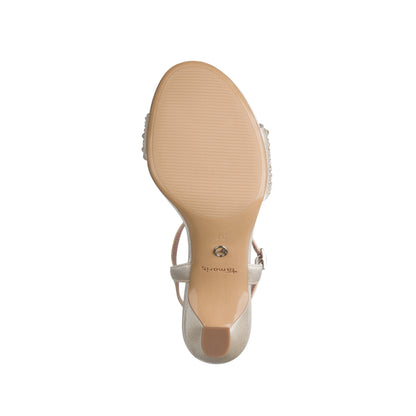 Tamaris Medium Heel Gold Sandal 28313-46