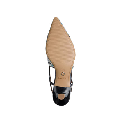 Tamaris Pointed Toe Kitten Heel Gemstone Shoes 29512-46