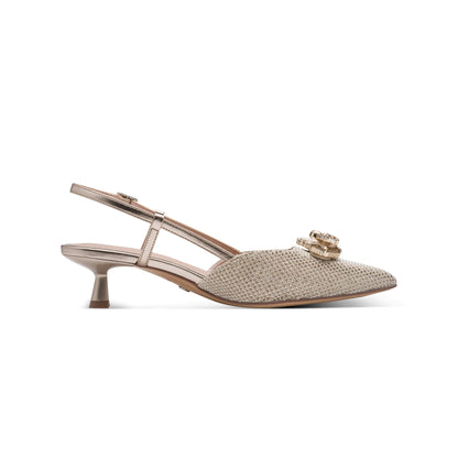 Tamaris Pointed Toe Kitten Heel Gemstone Shoes 29512-46