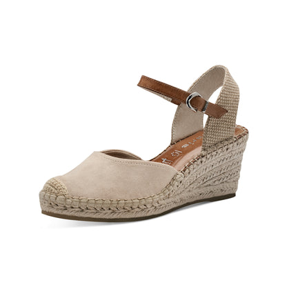 Tamaris Espadrille Wedge Sandal Beige 29610-42