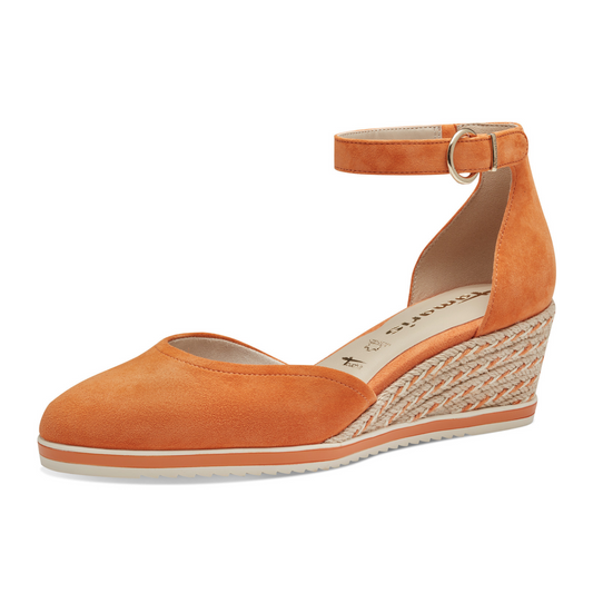 Tamaris Orange Espadrille Shoe 22309-42