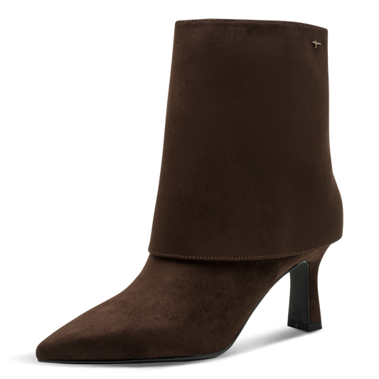 Tamaris Cuffed Suede High Heel Ankle Boot 25027