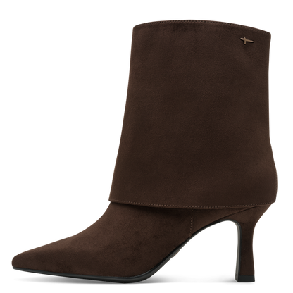 Tamaris Cuffed Suede High Heel Ankle Boot 25027
