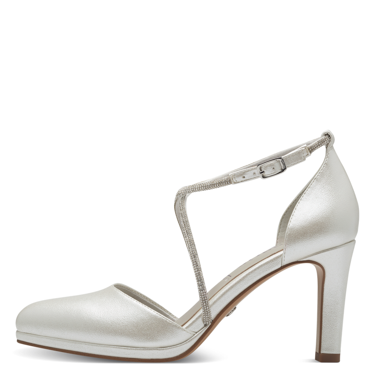 Tamaris Cross Strap Pearl Heels 22450-42