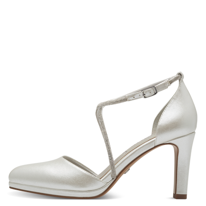 Tamaris Cross Strap Pearl Heels 22450-42