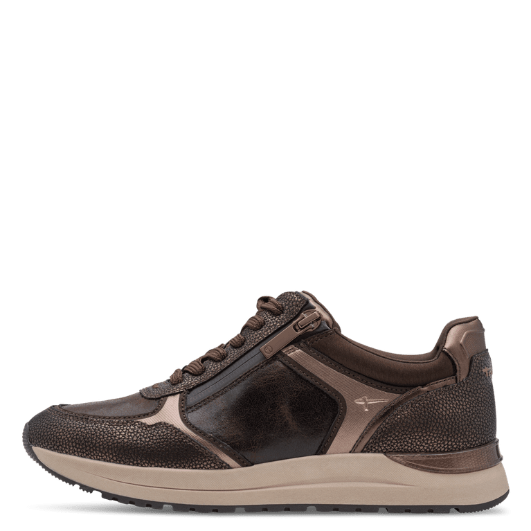 Tamaris Trainer Chocolate Brown Zipper 23734-37