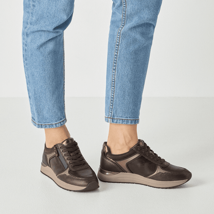 Tamaris Trainer Chocolate Brown Zipper 23734-37