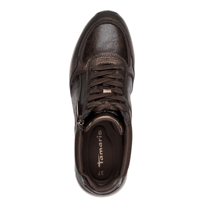 Tamaris Trainer Chocolate Brown Zipper 23734-37