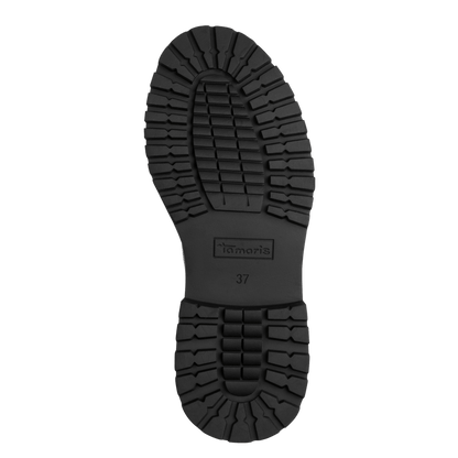 Tamaris T-Bar Chunky Sole Black Patent Shoe 24324-45