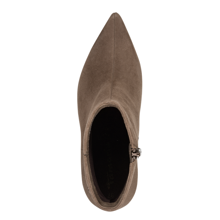 Tamaris Pointed Toe High Heeled Suede Leather Boot 25358