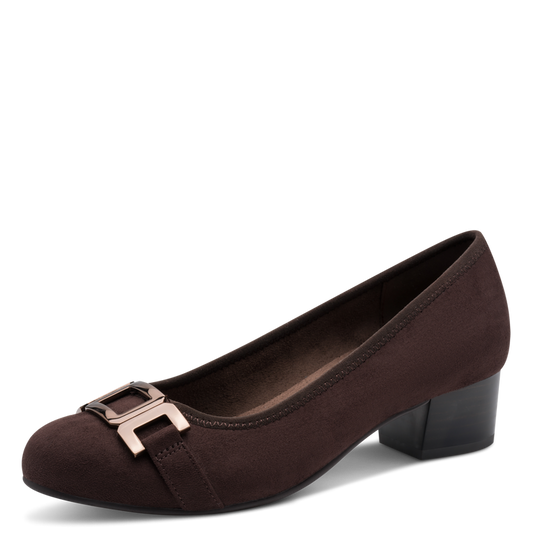 Jana Block Heel Court Shoe 22369-45