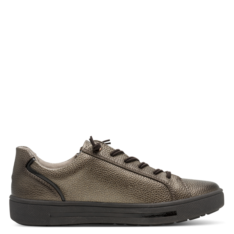 Jana Wide Fit Side Zip Metallic Runner 23660
