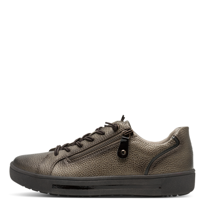 Jana Wide Fit Side Zip Metallic Runner 23660