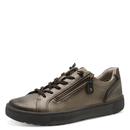 Jana Wide Fit Side Zip Metallic Runner 23660