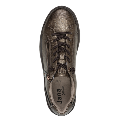 Jana Wide Fit Side Zip Metallic Runner 23660