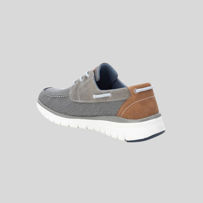 Xti Men's Canvas Lace Up Shoes Grey Tan - 142310