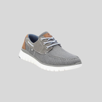 Xti Men's Canvas Lace Up Shoes Grey Tan - 142310