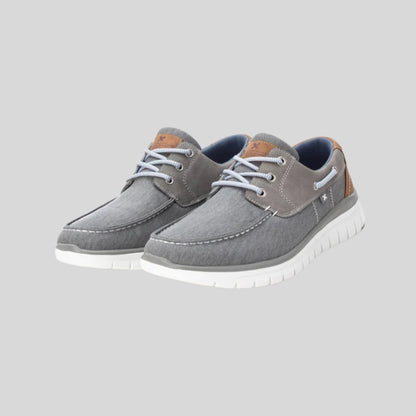 Xti Men's Canvas Lace Up Shoes Grey Tan - 142310