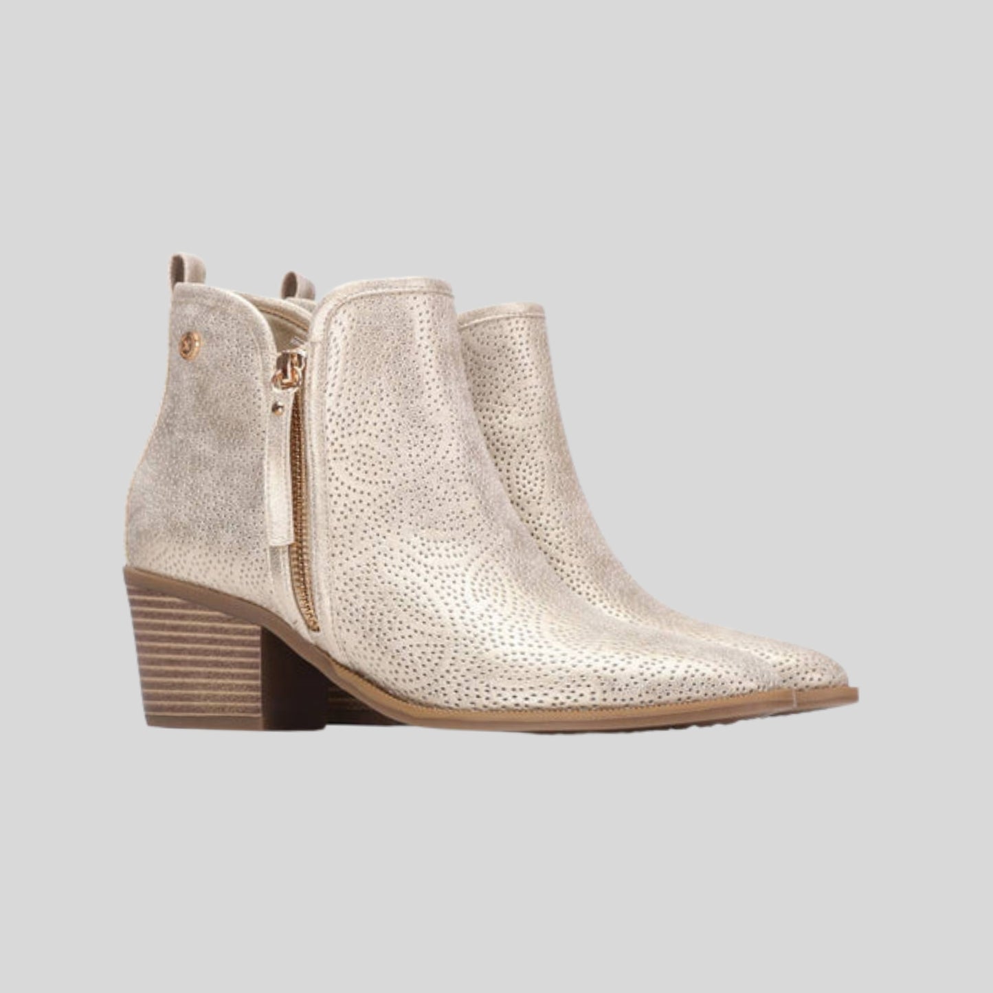 XTI Gold Heeled Ankle Boot 145266