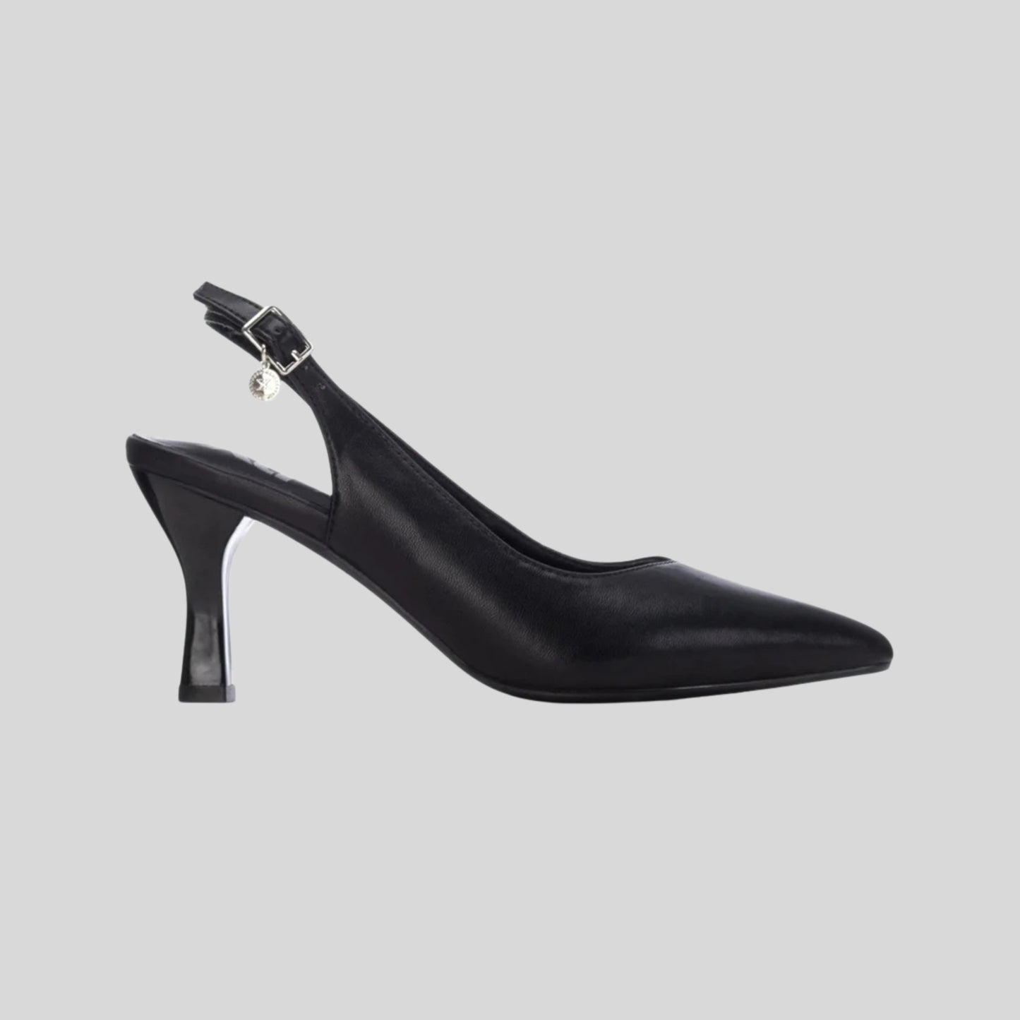 Xti Pointed Toe Sling Back Black  145369