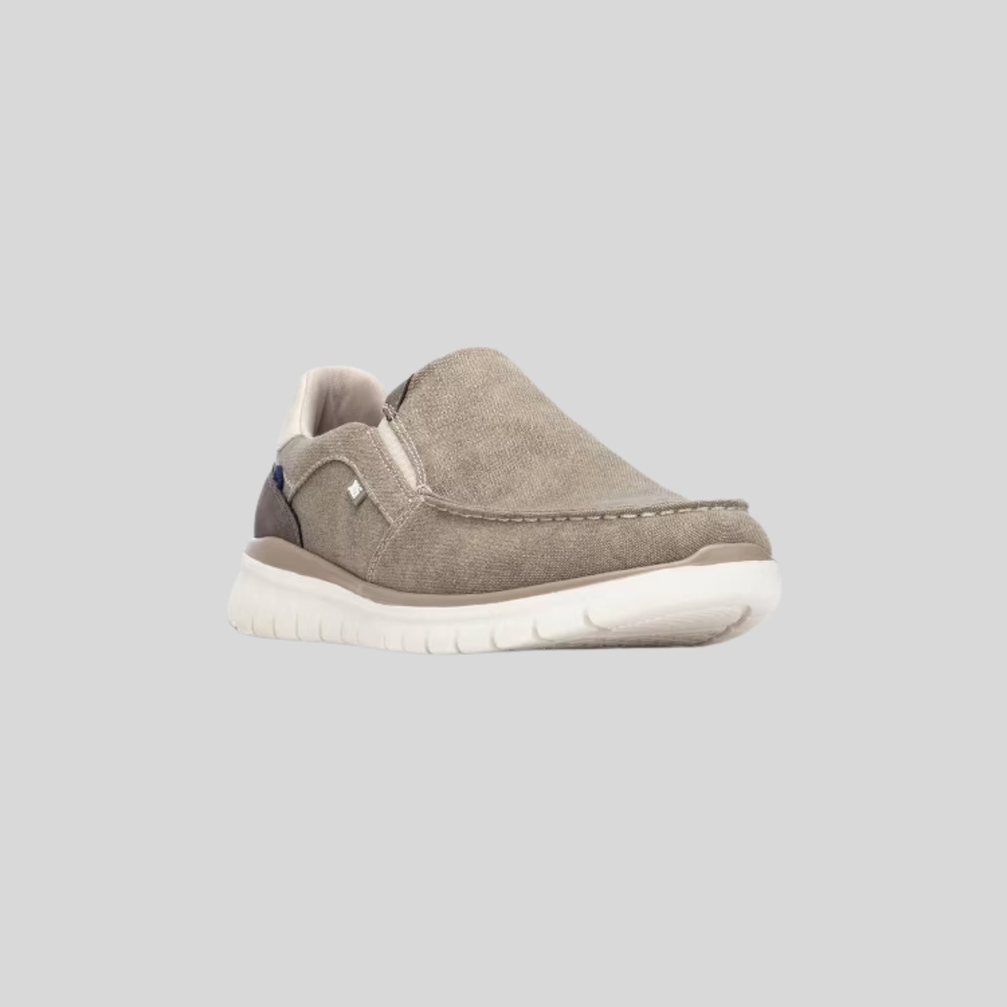 XTI Mens Super Light Canvas Slip On Shoes Taupe 145763