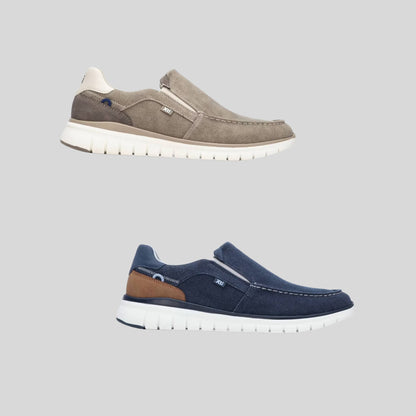 XTI Mens Super Light Canvas Slip On Shoes Taupe 145763