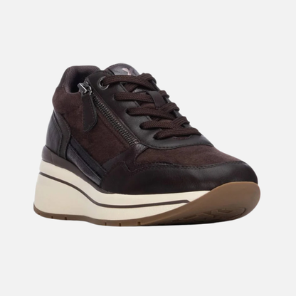Xti Casual Wedge Runner - Brown 146169