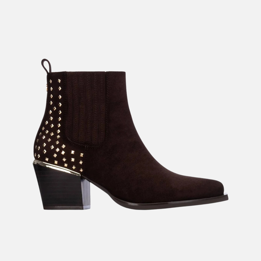 Xti Studded Block Heel Ankle Boot 146480