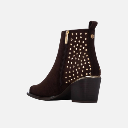 Xti Studded Block Heel Ankle Boot 146480