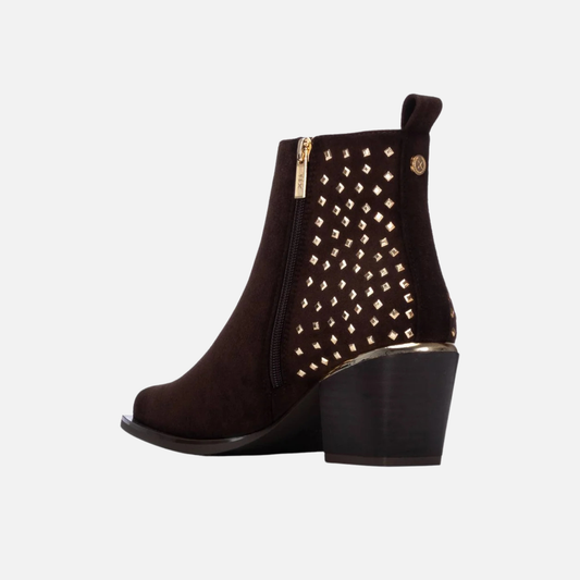 Xti Studded Block Heel Ankle Boot 146480