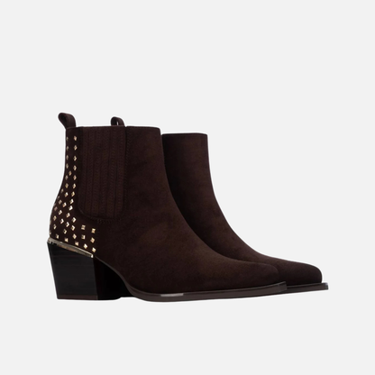 Xti Studded Block Heel Ankle Boot 146480