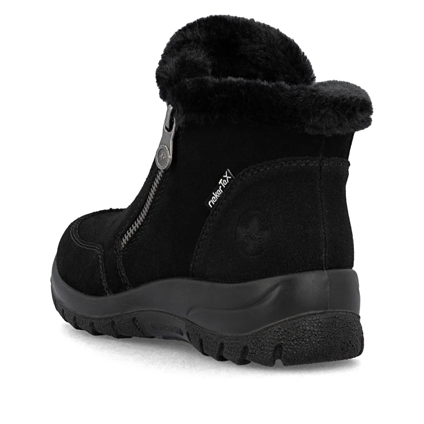 Rieker Womens Fleece Lined Tex Zip Ankle Boot L7188-00