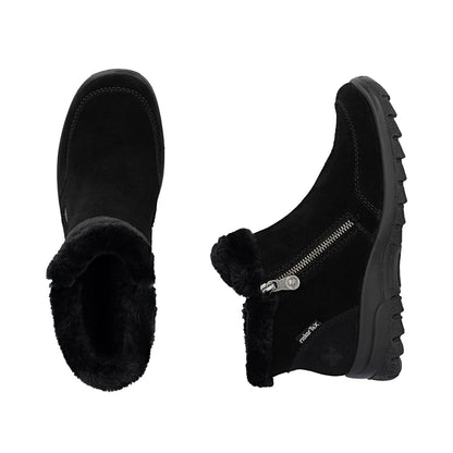 Rieker Womens Fleece Lined Tex Zip Ankle Boot L7188-00