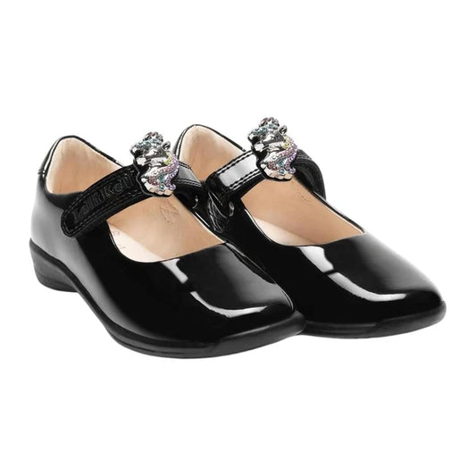 Lelli Kelly Unicorn Charm Bianca 8616 - G Fitting - Black Patent Leather